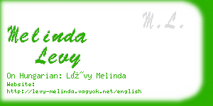 melinda levy business card